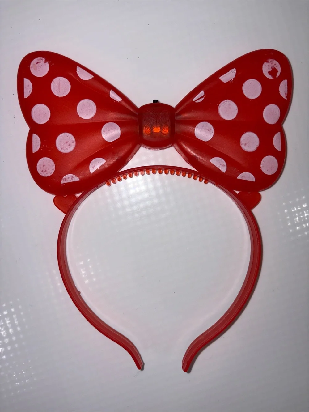 Red Polka Dot Bow Headband